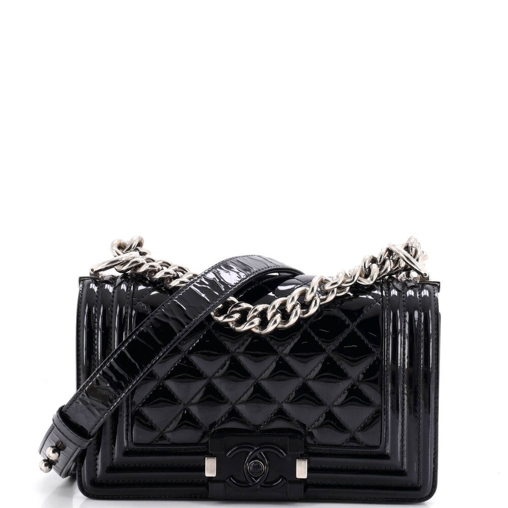 Chanel Small Boy Flap Bag Quilted Patent